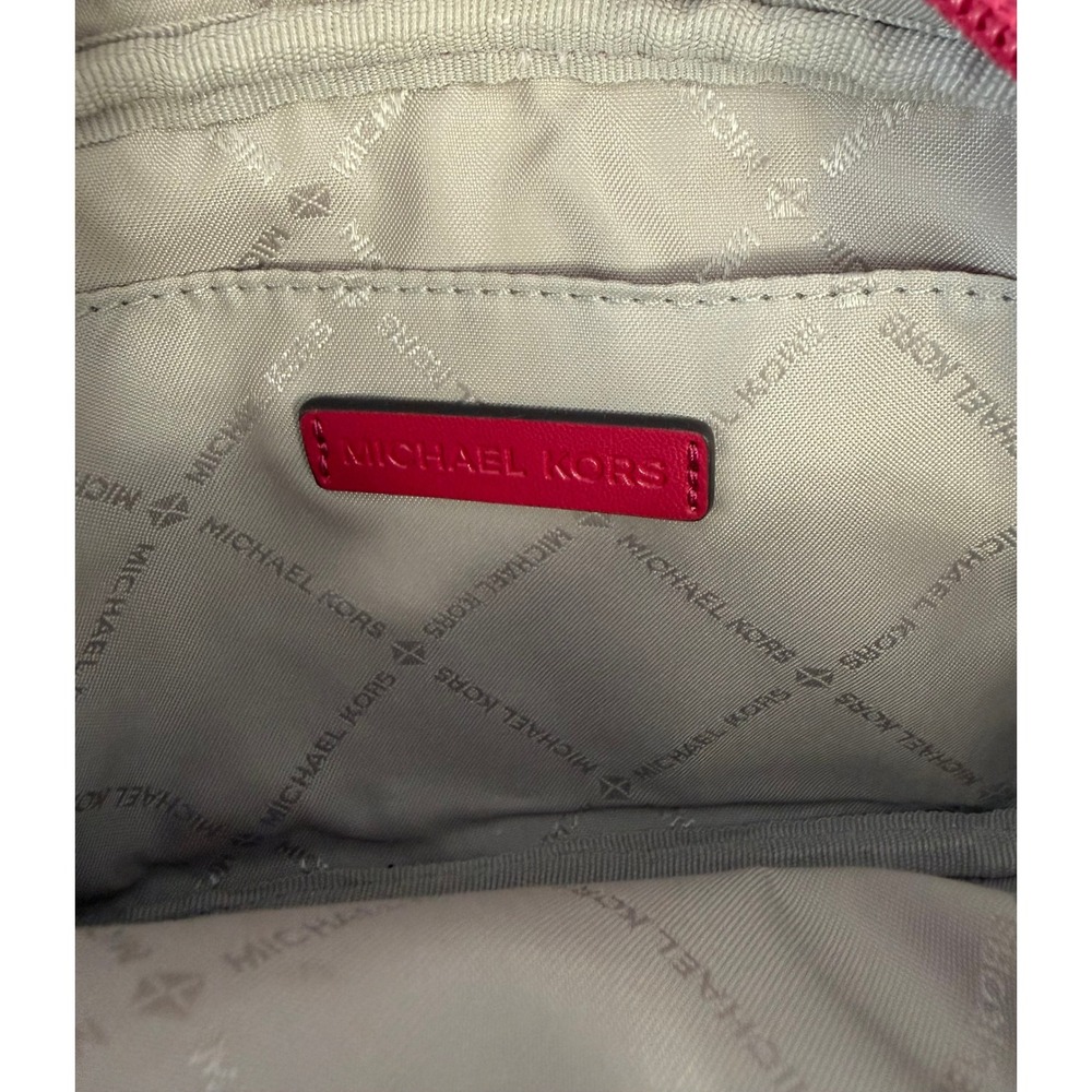 Michael Kors Khai Dark Raspberry Belt sling bag MK Monogram Nylon Waist Pack - Picture 4 of 5